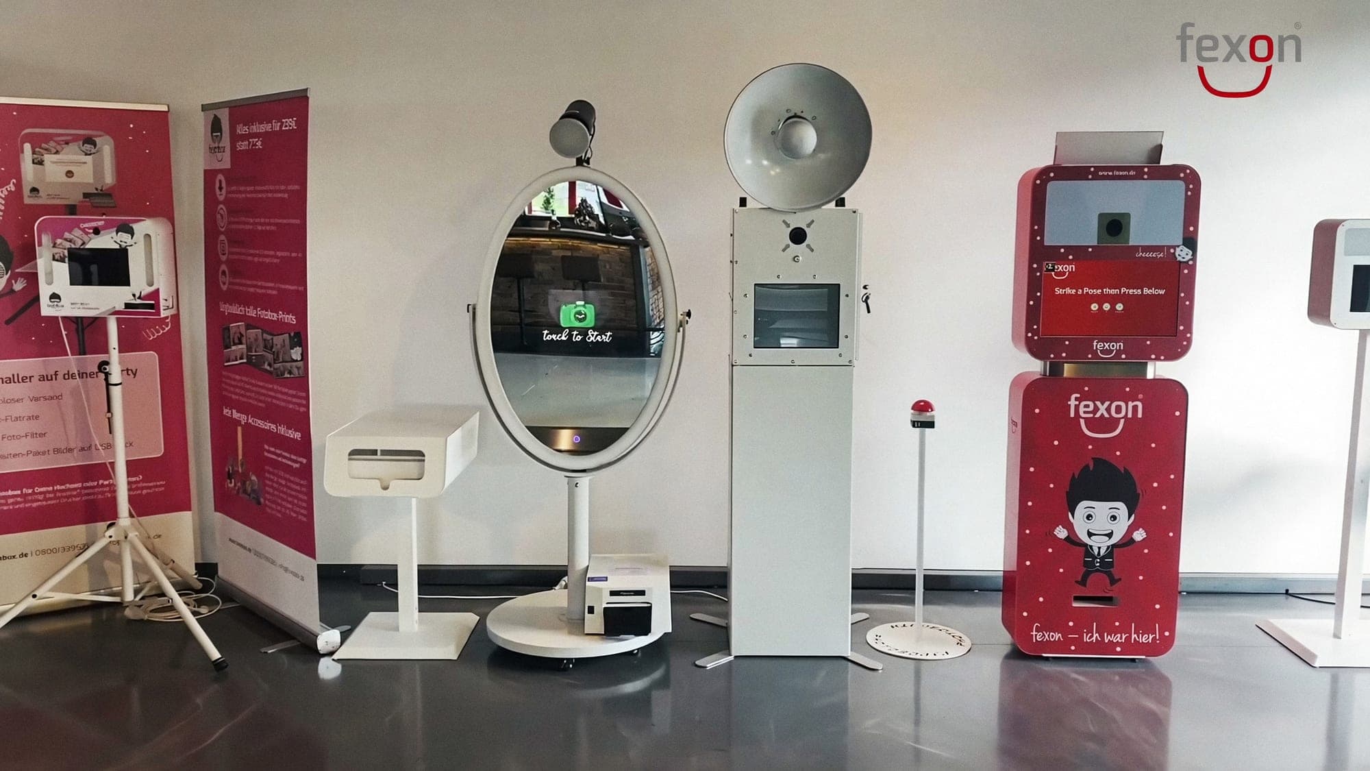Photobooths im Showroom in Greiz